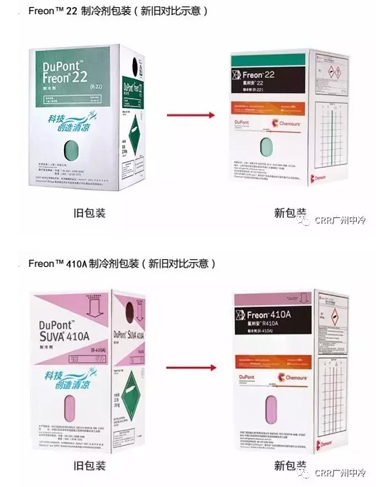 杜邦製冷劑已更換新包裝