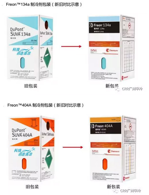 杜邦製冷劑已更換新包裝